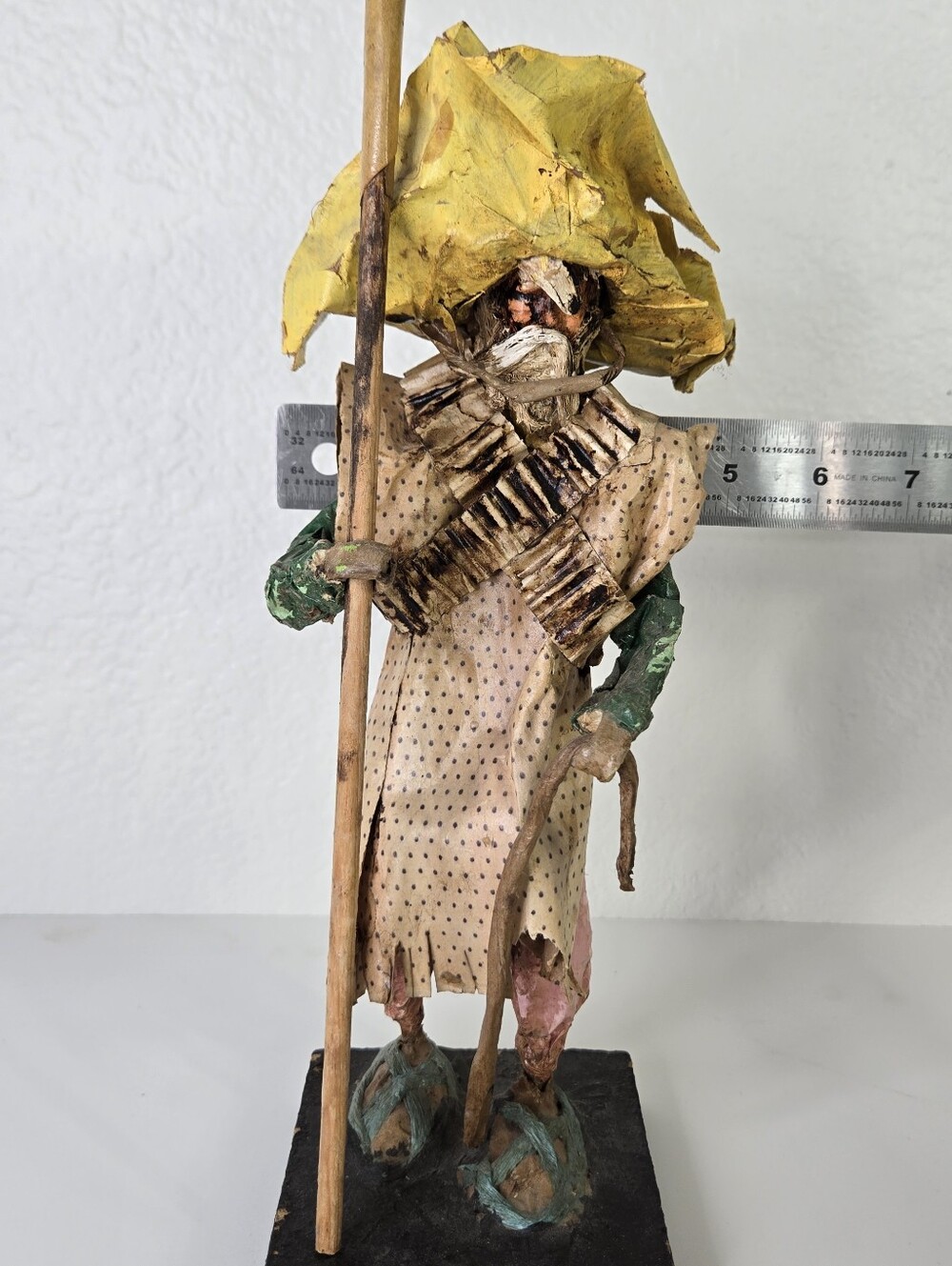 VTG Mexican‎ Folk Art Paper Mache Figurine Viejito Old Man Peasant Handmade 12" - Picture 16 of 17